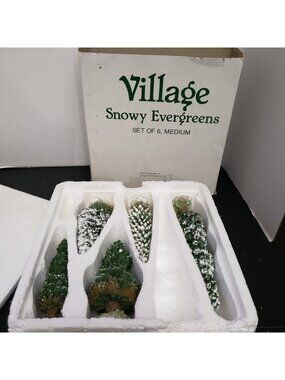 Department 56 Snowy Evergreens Set of 5